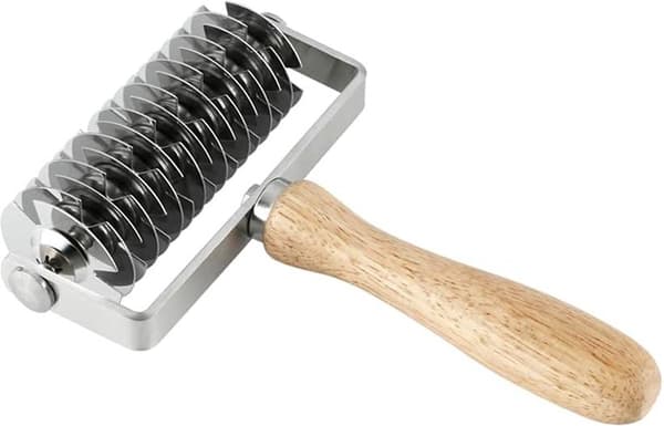Degrulle i rostfritt stål, degställ, pizzarulle, köksredskap, bakredskap
