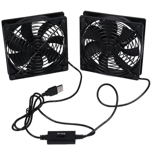 120mm 5V USB-driven PC Router-fläktar med hastighetsregulator Högt luftflöde Fläkt för Router Mode [HK] Som Visas