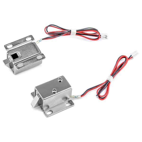 12V Magnetlås Solenoid för säkerhetssystem Säkerhetsdörr Skåpdörr 2 stycken