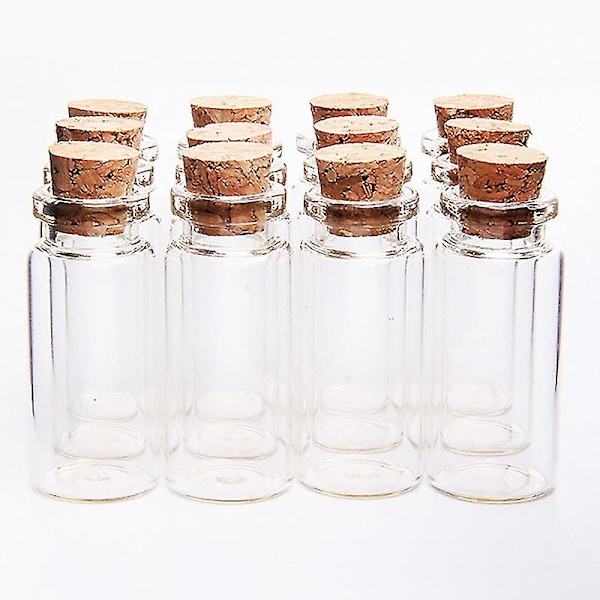 20 st Mini Glasflaskor med Korkpropp Önskeflaskor, för Bröllop, Skapelser och