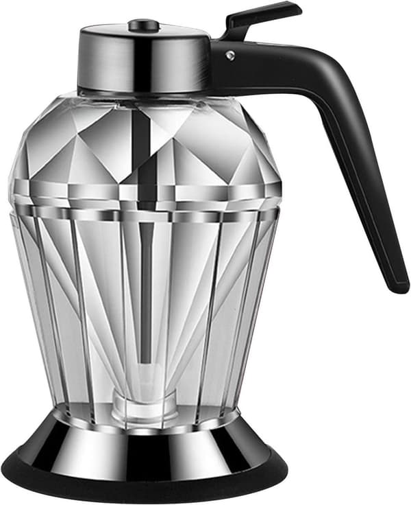 Klämflaska för kryddor i glas, 200 ml, multifunktionell oljedispenser/honungsburk