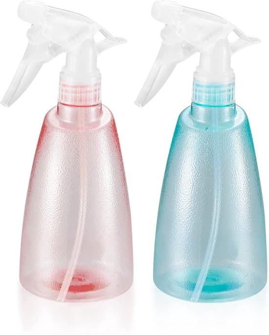 Sprayflaskor för växter och hushåll - 2-pack - Rosa/Grön - Plast