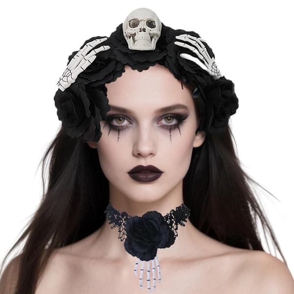 Gotisk huvudbonadstillbehör - Halloween-rollspel, maskeradtema-evenemang