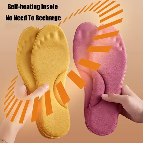 Self-heating constant temperature insole 1 pair Yellow Yellow