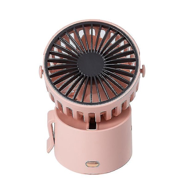 Bærbar Liten Vifte Mini Håndholdt USB Oppladbar Personlig Vifte Liten Lommevifte Hals Håndvifte For(Rosa)