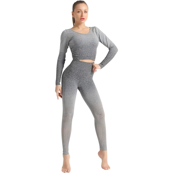 Yoga-bukser Gym Kort Toppsett For Kvinner Høy Midje Sømløse Leggings Yoga Tights Leggings Trening Sports Topp Løping Gym Bukser Med Elastisk Livbånd