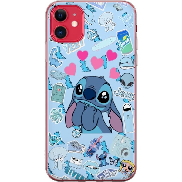 Apple iPhone 11 Transparent Skal Stitch Gjennomsiktig deksel