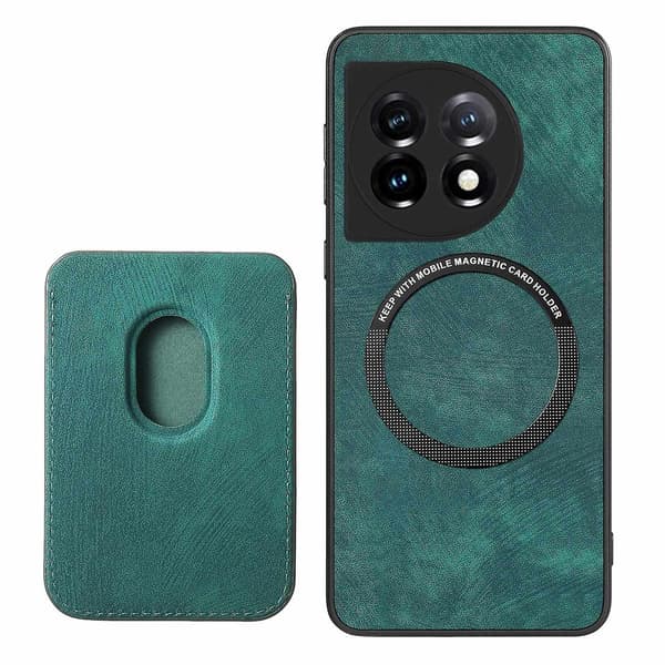 Magnetiskt Kortfodral Mobilskal för OnePlus 12 5G - Perfekt Grön_MGF Green