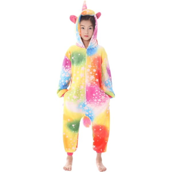 Barn/Unisex Fancy Dress Djurdräkt Onesie Pyjamas Jumpsuit Cosplay Kigurumi Jul Halloween Maskerad A-färgstarry 100