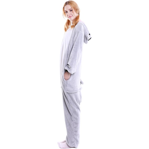 Aikuisten Unisex-Hyppyasu Eläinpuku Puku Potkupuku Yöpaita Pyjama Huppari Yöasu Cosplay Piirretty Kigurumi Karnevaali Joulu Halloween koala S