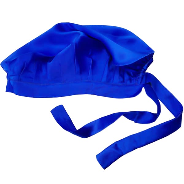 Sleeping Cap for Long Hair, 100% Silk Blue Blue