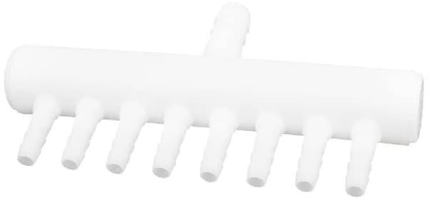 Akvarieluftfordeler 1 indgang til 8 udgange – passer til 4 mm & 8 mm slanger, til luftfordeling