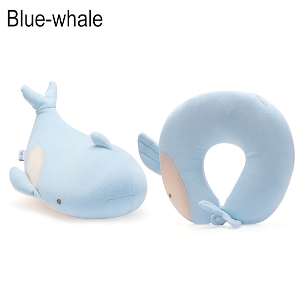 Pehmeät tyynyt U-muotoinen matkakudde BLÅVAL Blue whale