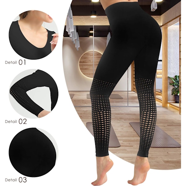 Yoga-bukser Gym Kort Toppsett For Kvinner Høy Midje Sømløse Leggings Yoga Tights Leggings Trening Sports Topp Løping Gym Bukser Med Elastisk Livbånd