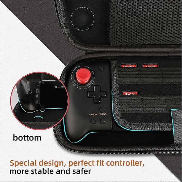 Bærbar hårdt etui til Hori Split Pad Pro med 10 spilkortpladser_MGF