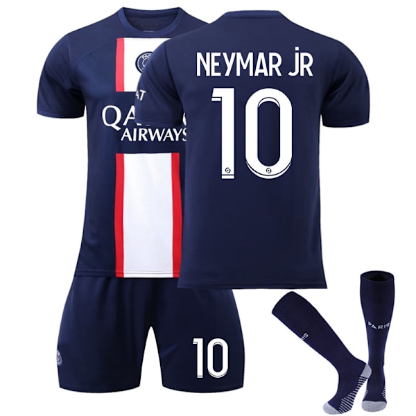 Neymar Jr #10 Fodboldssæt til børn Fodboldtrøje Træningsdragt Brasilien Udebanetrøje Paris Hjemme Paris hjemme—ca Paris home Paris home S