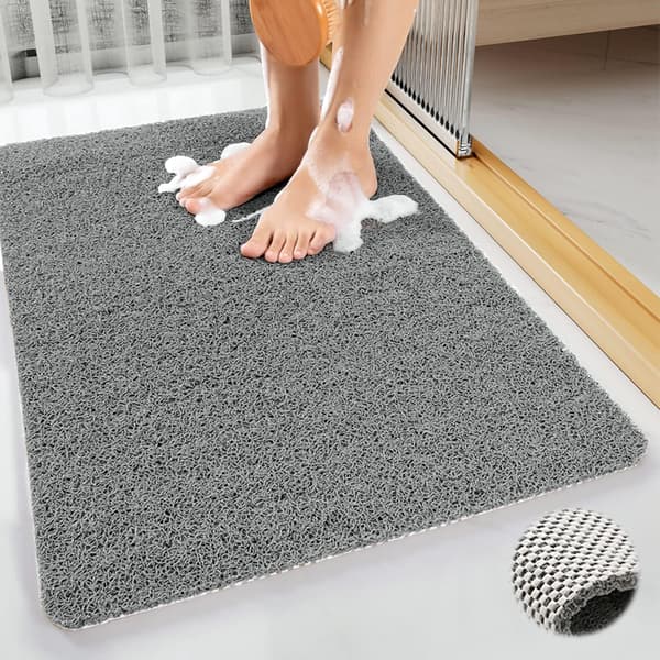Halkfri duschmatta, lämplig för våta duschutrymmen, 60*80cm (grå)_MGF