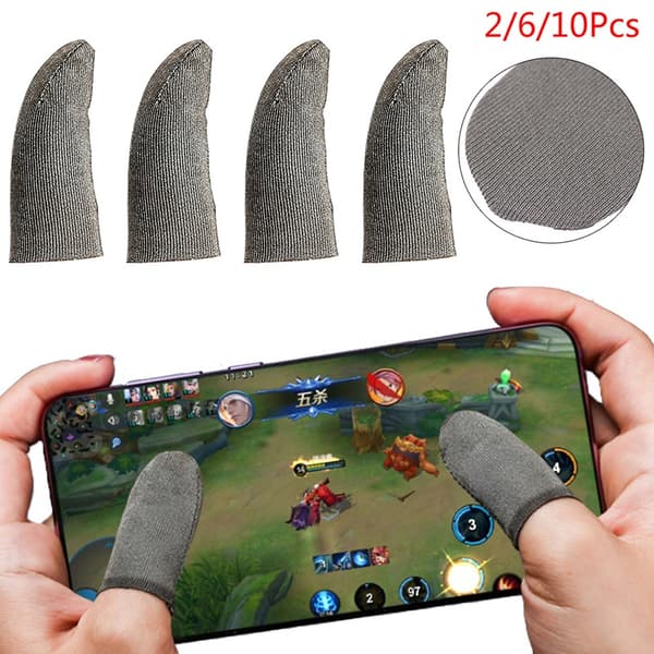 Perfekt mobil PUBG Gaming Finger Sleeve Game Controller - Perfet 10 stk._MGF 10pcs