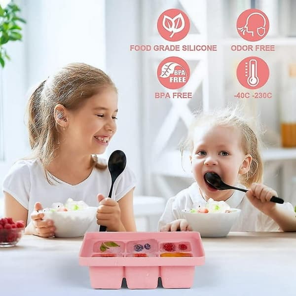 Isbitsform - 4-pack silikonisbitsform med lock - Diskmaskinssäker - 4x6 celler - Perfekt för öl, cocktails, whisky och kalla drycker