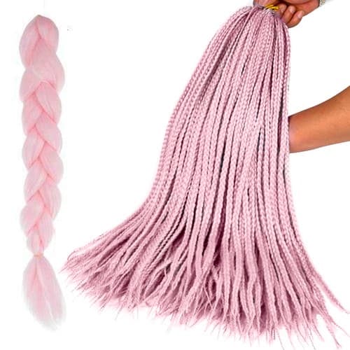 Jumbo Braid / Lisäkehiusletti - 60 cm_MGF Ljusrosa