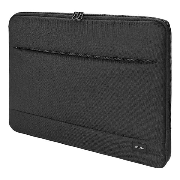 Laptopveske, for laptoper opptil 12 tommer, polyester, svart