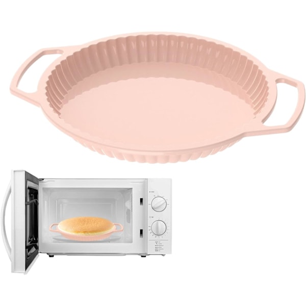 Pink Silicone Baking Pan | Reusable Cake Pan for Tarts & Quiches