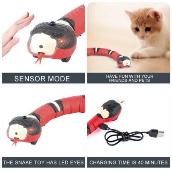 Smart Sensing Snake Katt Leke Elektroniske Interaktive Leke for Katter 1 stk