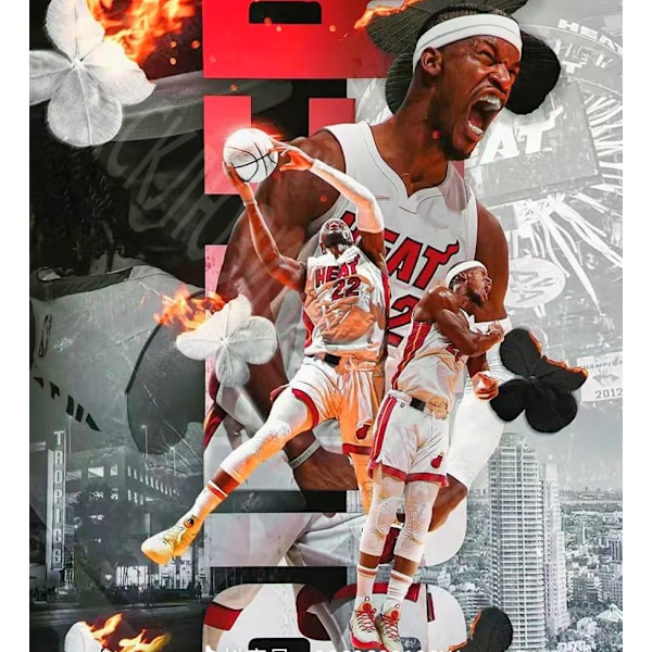 Basketbollströjor Sportkläder Jimmy Butler Miami Heat Nr 22 Basketbollströjor Vuxna Barn City Edition Vit City Edition White children 22（120-130cm）