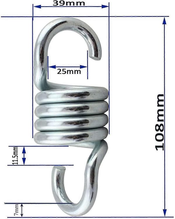 Hammock Spring, Hanging Chair Spring, Rocking Chair Spring (Silver) - Perfet_MGF