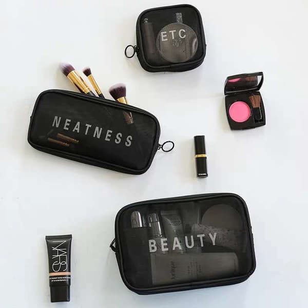 Toiletry Bag Set 3 pieces Black Black