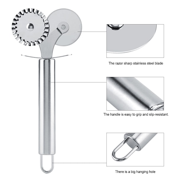 Pizzakutter i rustfritt stål
