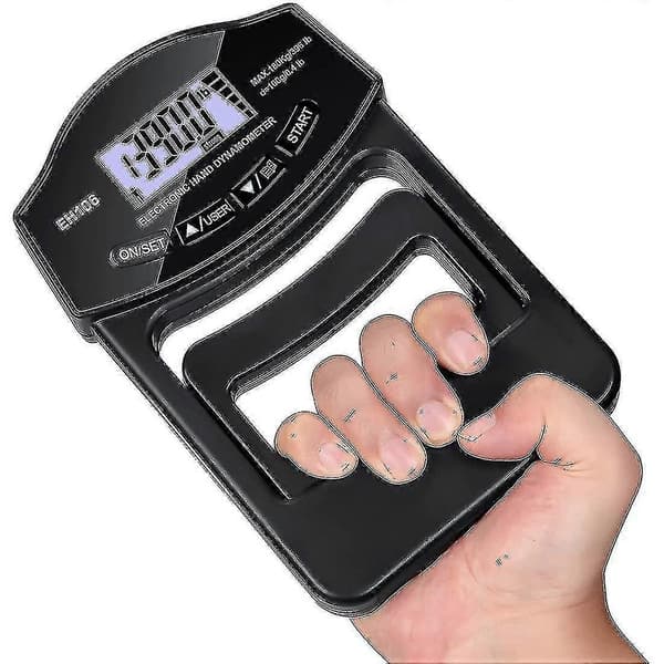 Caraele Grepsstyrketester, 180 kg Digital Hånddynamometer Grepsstyrkemåler USB LCD-skjerm Hånd_MGF
