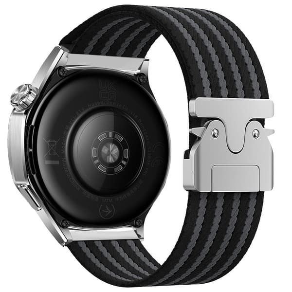 22 mm vævet nylonurrem til Huawei GT5/Watch 3/4 Pro grå Grey