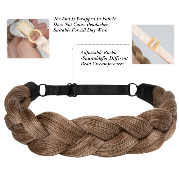 1 st Syntetiskt Fläthår med Justerbart Bälte Flätad Bohemisk Stil Damfrisyr 24 60 24 60 fishbone braid