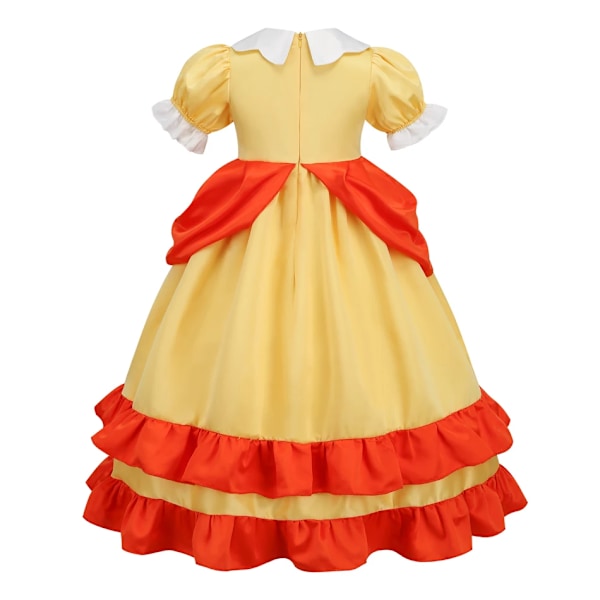 Daisy Prinsessamekko Tyttö Sarjakuva Elokuva Cosplay Puku Kesä Lasten Oranssi Juhla-asut 2-10 Vuotta Halloween Naamiaisasut Daisy Setit 08 Daisy Sets 08 5-6T Tag-130