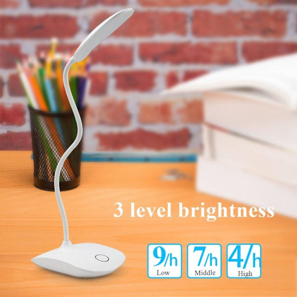LED Table Lamp Swivel, Dimmable, Battery Operated White