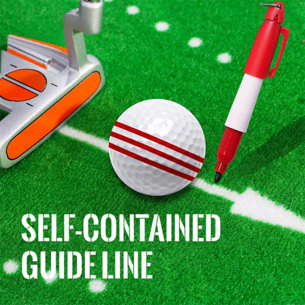 2-pack Golfboll Linjemärkningsverktyg - Ritnings- och Markeringsschabloner med Golfbollspennor
