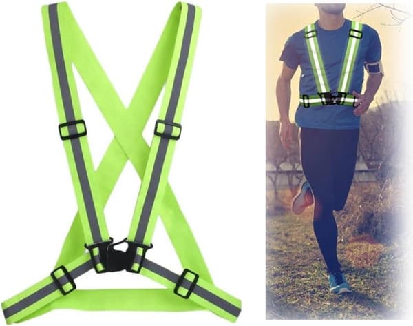 Reflexband/Väst - Säkerhetsväst/Väst - Löpning/Cykling - Hög Synlighet - Säkerhet