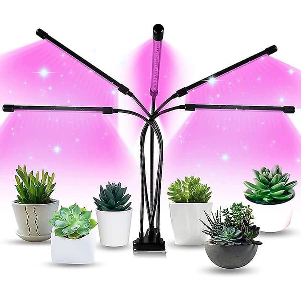 LED-vækstlampe med timer, dæmpbar, til planter, Fito-lampe, EU-stik_MGF