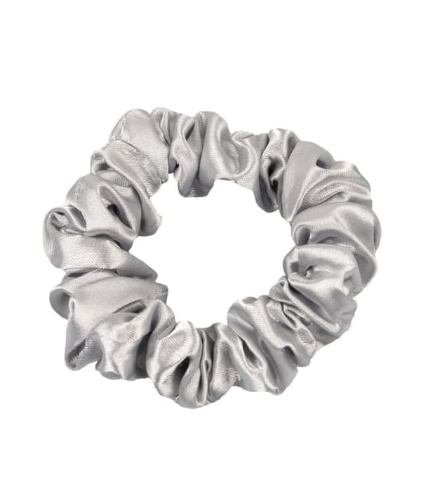 ONLYGHD SATIN SCRUNCHIE - SILVER MINI_MGF