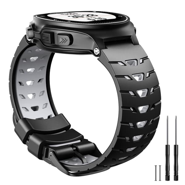 Urrem til Garmin Forerunner 630 Silikone Sort/Grå