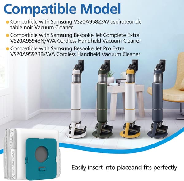 Dammsugarpåsar för Samsung Jet Pro Extra/Complete Extra, 8-pack