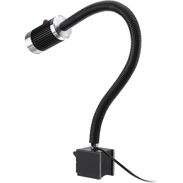 Maskinlampe med magnetisk base, 9W LED svingbar lampe, fleksibel, Wat