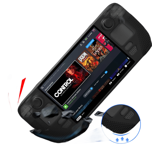 Silikonskydd för Steam Deck OLED Svart Black