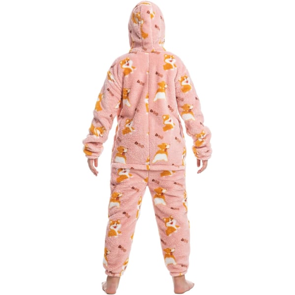 Barn unisex jumpsuits, 2022 kostyme dyreonesie nattkjole pyjamas hette nattklær cosplay kigurum nattklær jul Halloween Dog2 120