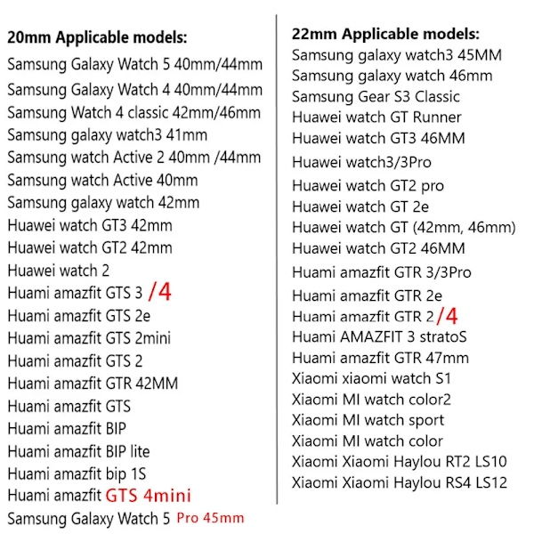 20mm 22mm Armband för Amazfit GTS 2/3/4 Mini Band GTR 2/3/4 42mm Silikon Armband för Amazfit Bip Band Tillbehör Vinröd Wine red 22mm Watchband