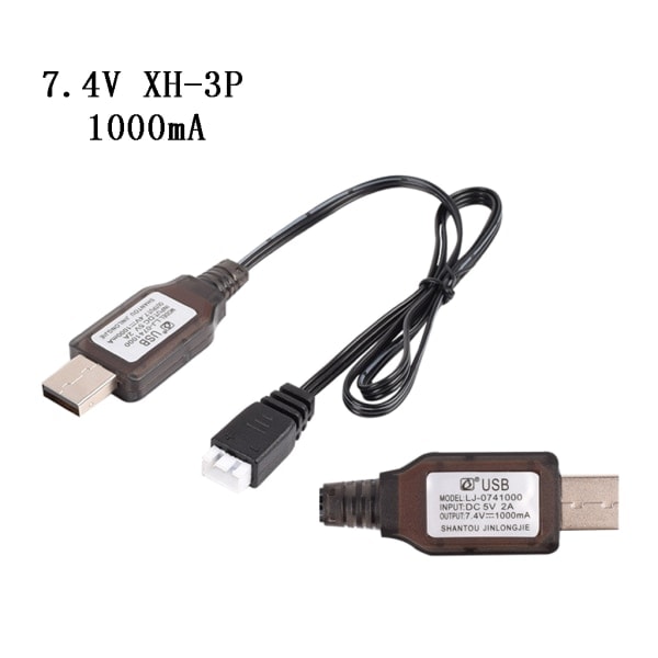 Högkvalitativ universell 7.4v laddare 2000mA/1000mA/500mA XH-3P 2S Li-ion elektrisk 1000mA