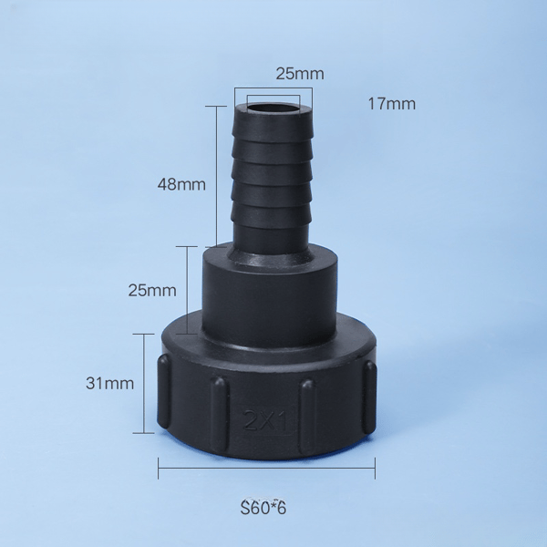 Plastic Tank Hose Adapter IBC Garden Hose Connection Tool 25mm 25mm