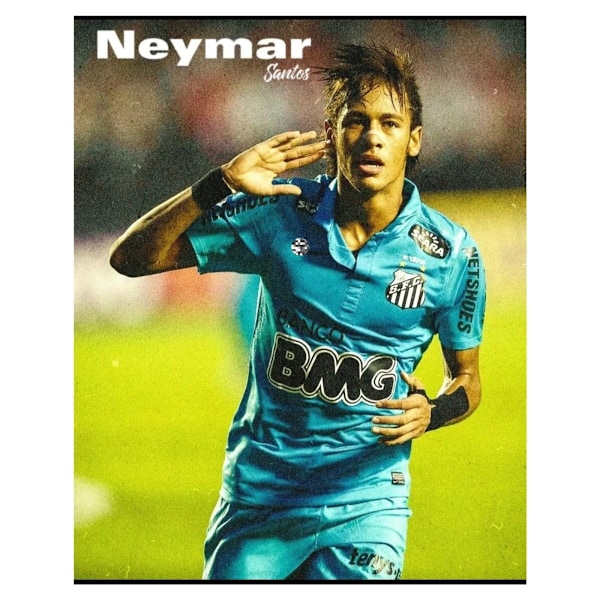 12-13 Säsong Brasilien Santos Tröja Santos Jubileumsutgåva No. 11 Neymar Kortärmad Fotbollsuniform Retro Topp L