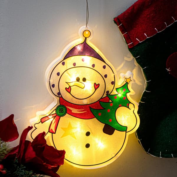LED-hengelys Juledekorasjon snømann_MGF